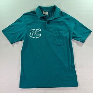 Vintage Crystal Springs Mens Polo Shirt Green Size Medium Made in USA Single